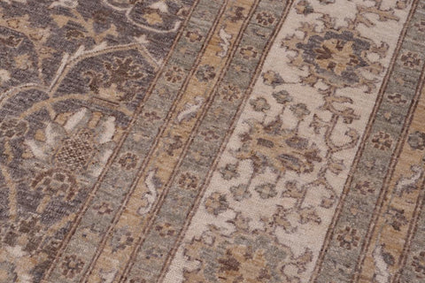 handmade Traditional Kafkaz Gray Ivory Hand Knotted RECTANGLE 100% WOOL area rug 12X15