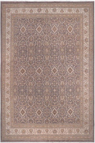 handmade Traditional Kafkaz Gray Ivory Hand Knotted RECTANGLE 100% WOOL area rug 12X15