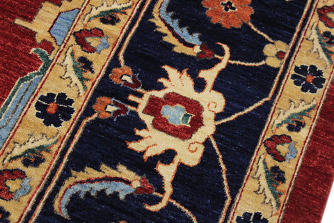 handmade Traditional Kafkaz Red Blue Hand Knotted RECTANGLE 100% WOOL area rug 12' x 14'