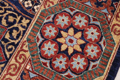 handmade Geometric Mamluk Blue Beige Hand Knotted RECTANGLE 100% WOOL area rug 9 x 12