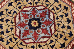 handmade Geometric Mamluk Blue Beige Hand Knotted RECTANGLE 100% WOOL area rug 9 x 12