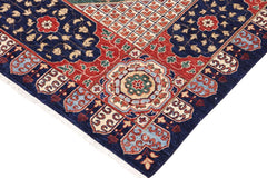 handmade Geometric Mamluk Drk. Blue Rust Hand Knotted RECTANGLE 100% WOOL area rug 9 x 12
