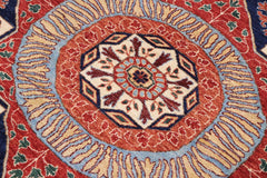 handmade Geometric Mamluk Drk. Blue Rust Hand Knotted RECTANGLE 100% WOOL area rug 9 x 12