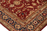 handmade Traditional Kafkaz Red Blue Hand Knotted RECTANGLE 100% WOOL area rug 10 x 13