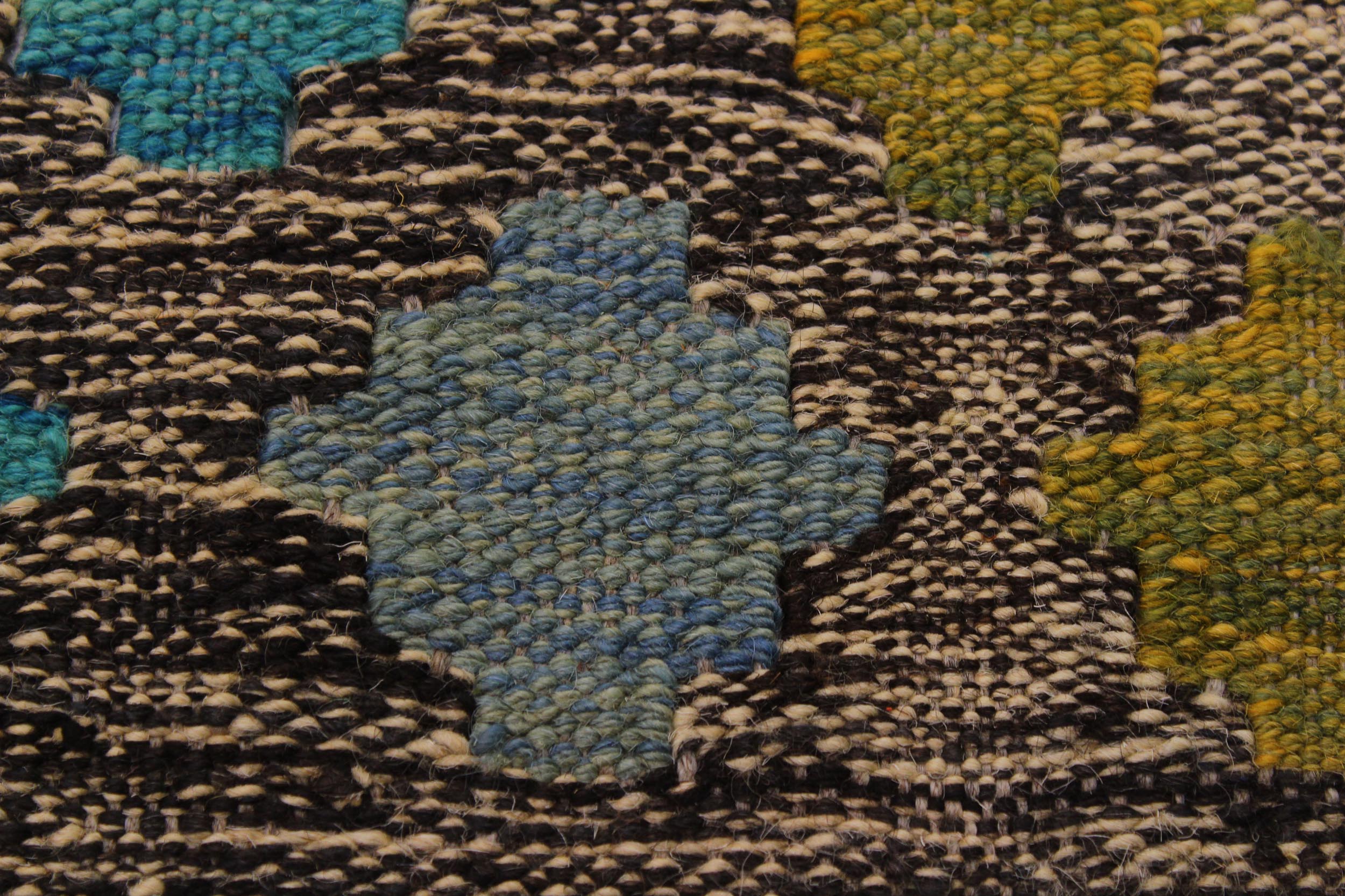 handmade Geometric Kilim Brown Gray Hand-Woven RECTANGLE 100% WOOL area rug 7 x 10