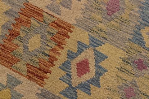handmade Geometric Kilim Gray Pink Hand-Woven RECTANGLE 100% WOOL area rug 5 x 7