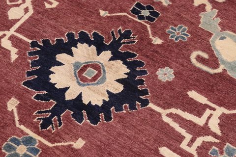 handmade Traditional Kafkaz Red Blue Hand Knotted RECTANGLE 100% WOOL area rug 10x15