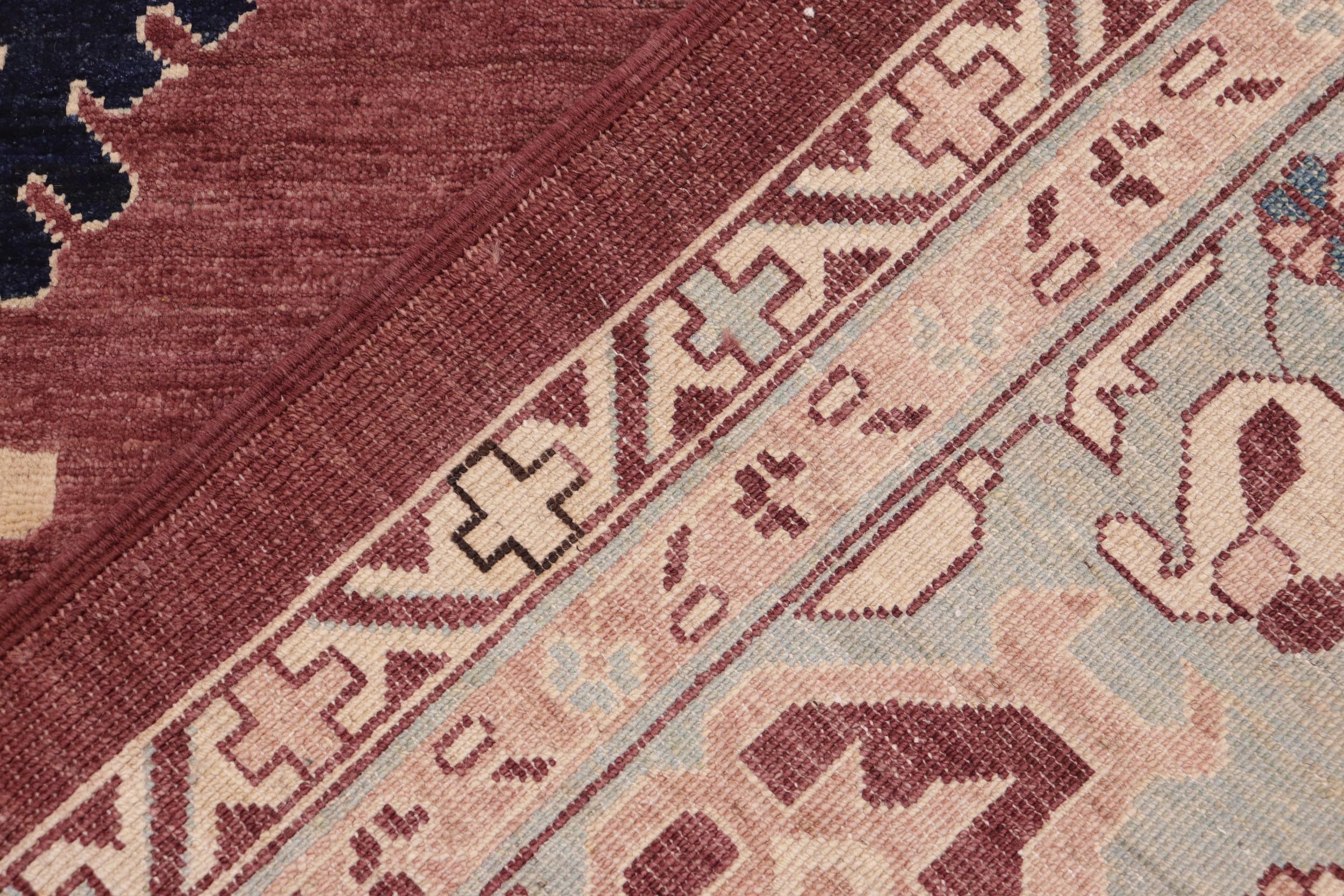 handmade Traditional Kafkaz Red Blue Hand Knotted RECTANGLE 100% WOOL area rug 10x15