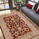 handmade Traditional Kafkaz Red Blue Hand Knotted RECTANGLE 100% WOOL area rug 10 x 14