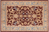 Oriental Ziegler Antoinet Red/Blue Hand-Knotted Wool Rug - 10'3'' x 14'0''