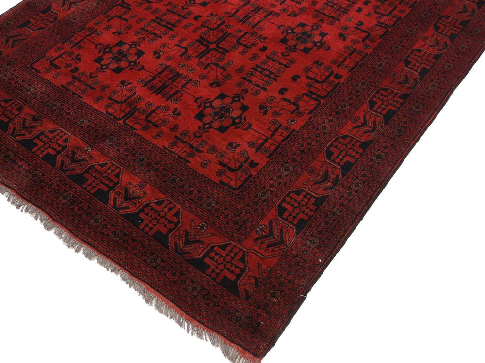 handmade Tribal Biljik Khal Mohammadi Drk. Red Black Hand Knotted RECTANGLE 100% WOOL area rug 6x8