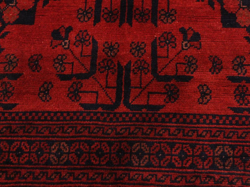 handmade Tribal Biljik Khal Mohammadi Drk. Red Black Hand Knotted RECTANGLE 100% WOOL area rug 6x8