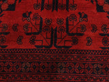 handmade Tribal Biljik Khal Mohammadi Drk. Red Black Hand Knotted RECTANGLE 100% WOOL area rug 6x8