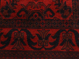 handmade Tribal Biljik Khal Mohammadi Drk. Red Black Hand Knotted RUNNER 100% WOOL Runner 3x10