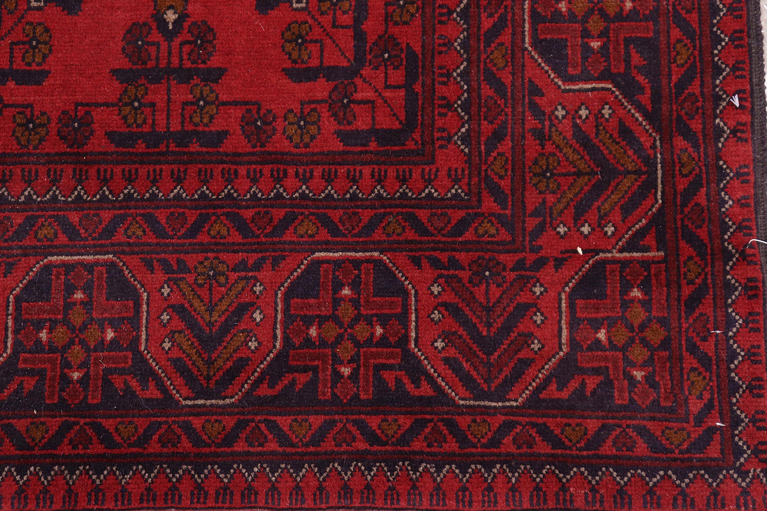 handmade Tribal Biljik Khal Mohammadi Red Blue Hand Knotted RECTANGLE 100% WOOL area rug 5x6