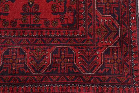 handmade Tribal Biljik Khal Mohammadi Red Blue Hand Knotted RECTANGLE 100% WOOL area rug 5x6