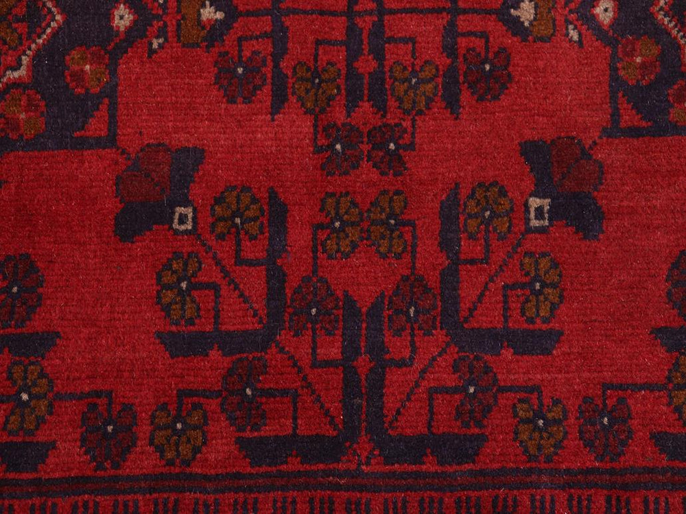 handmade Tribal Biljik Khal Mohammadi Red Blue Hand Knotted RECTANGLE 100% WOOL area rug 5x6
