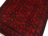 handmade Tribal Biljik Khal Mohammadi Drk. Red Black Hand Knotted RECTANGLE 100% WOOL area rug 4x6