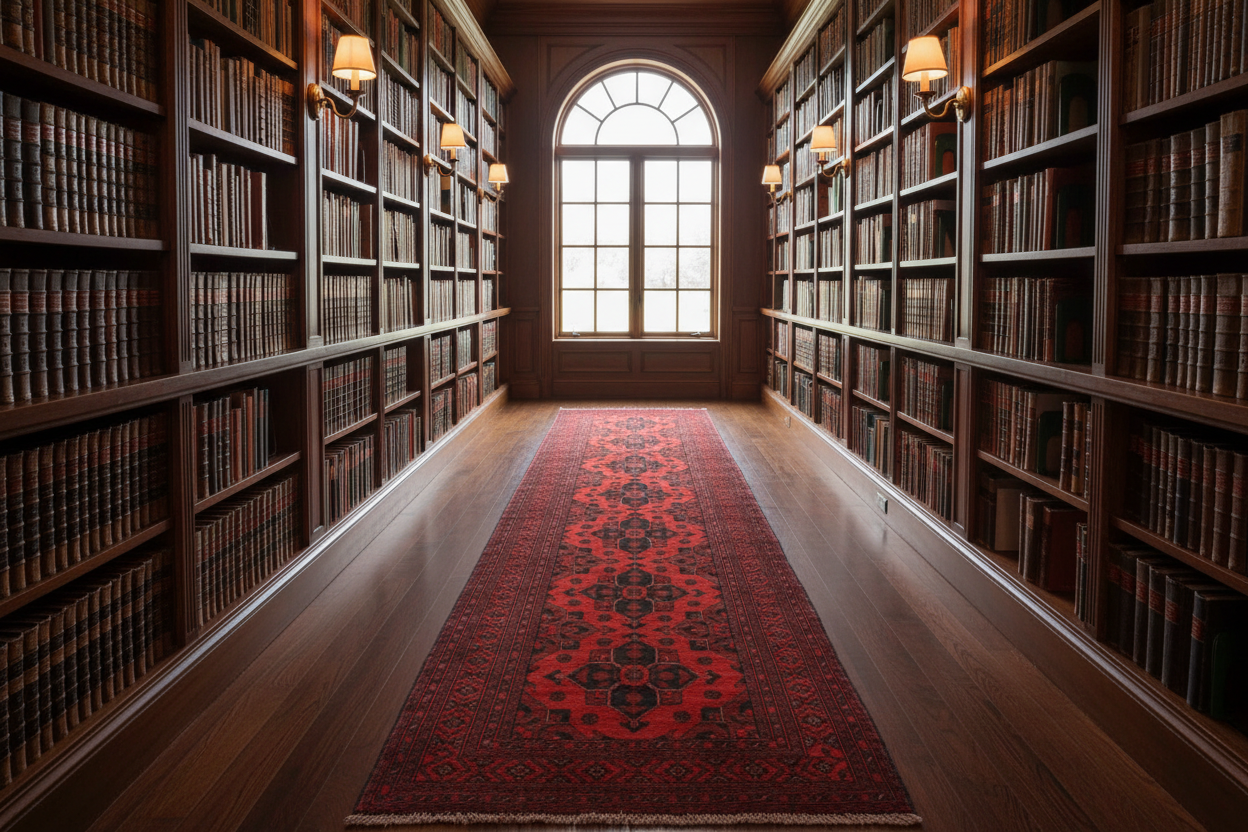 handmade Geometric Khal Muhamm Drk. Red Black Hand Knotted RUNNER 100% WOOL area rug 3' x 10'