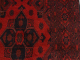 handmade Tribal Biljik Khal Mohammadi Drk. Red Black Hand Knotted RUNNER 100% WOOL Runner 3x10