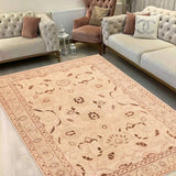 handmade Traditional Kafkaz Beige Brown Hand Knotted RECTANGLE 100% WOOL area rug 10 x 13