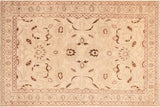 Shabby Chic Ziegler Juana Beige/Brown Hand-Knotted Wool Rug - 10'1'' x 13'4''