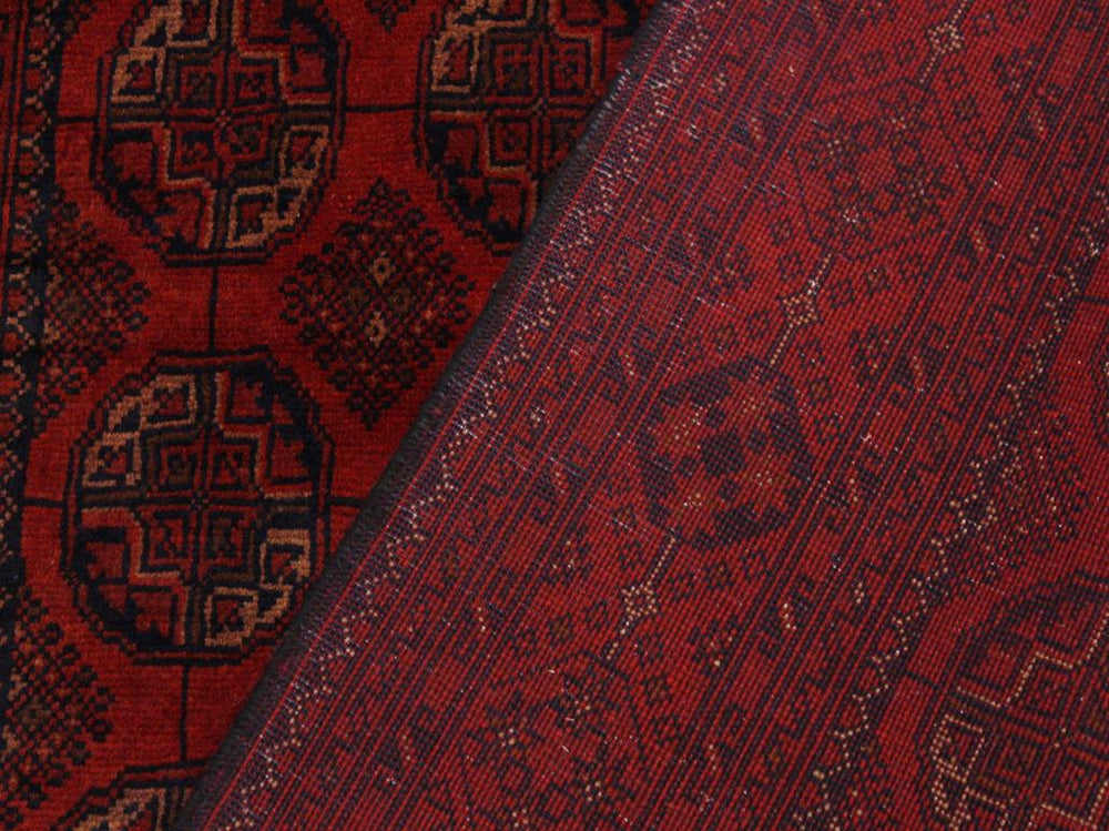 handmade Tribal Biljik Khal Mohammadi Drk. Red Black Hand Knotted RECTANGLE 100% WOOL area rug 4x6
