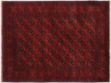 handmade Tribal Biljik Khal Mohammadi Drk. Red Black Hand Knotted RECTANGLE 100% WOOL area rug 4x6