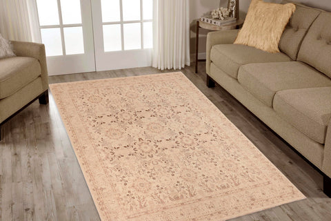 handmade Transitional Kafkaz Tan Brown Hand Knotted RECTANGLE 100% WOOL area rug 10' x 13'
