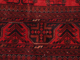 handmade Tribal Biljik Khal Mohammadi Red Black Hand Knotted RECTANGLE 100% WOOL area rug 5x7