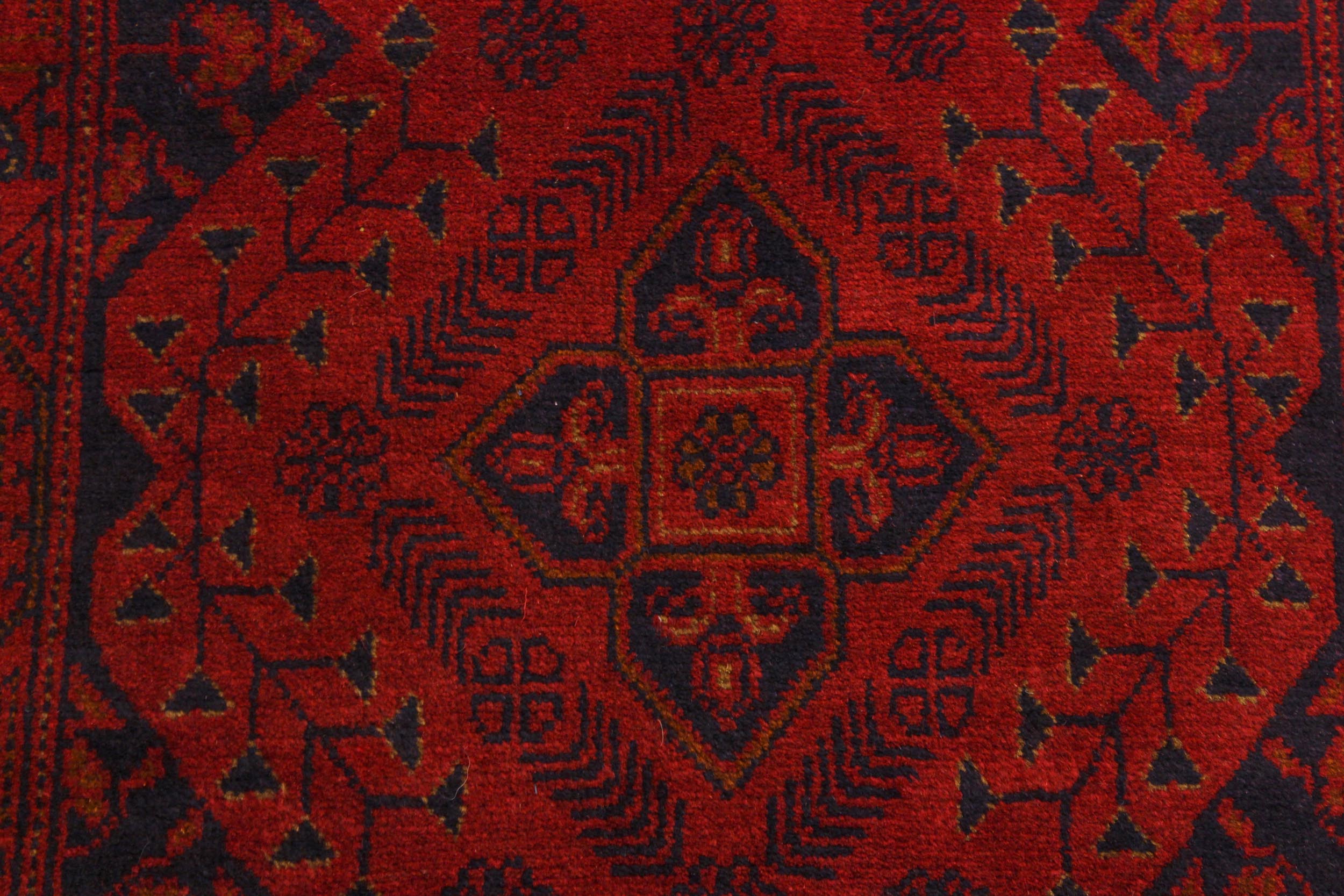 handmade Tribal Biljik Khal Mohammadi Dark Red Black Hand Knotted RUNNER 100% WOOL area rug 3 x 6