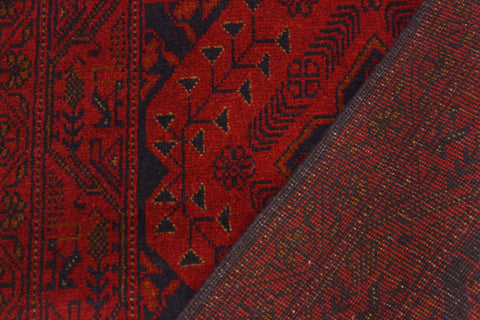 handmade Tribal Biljik Khal Mohammadi Dark Red Black Hand Knotted RUNNER 100% WOOL area rug 3 x 6