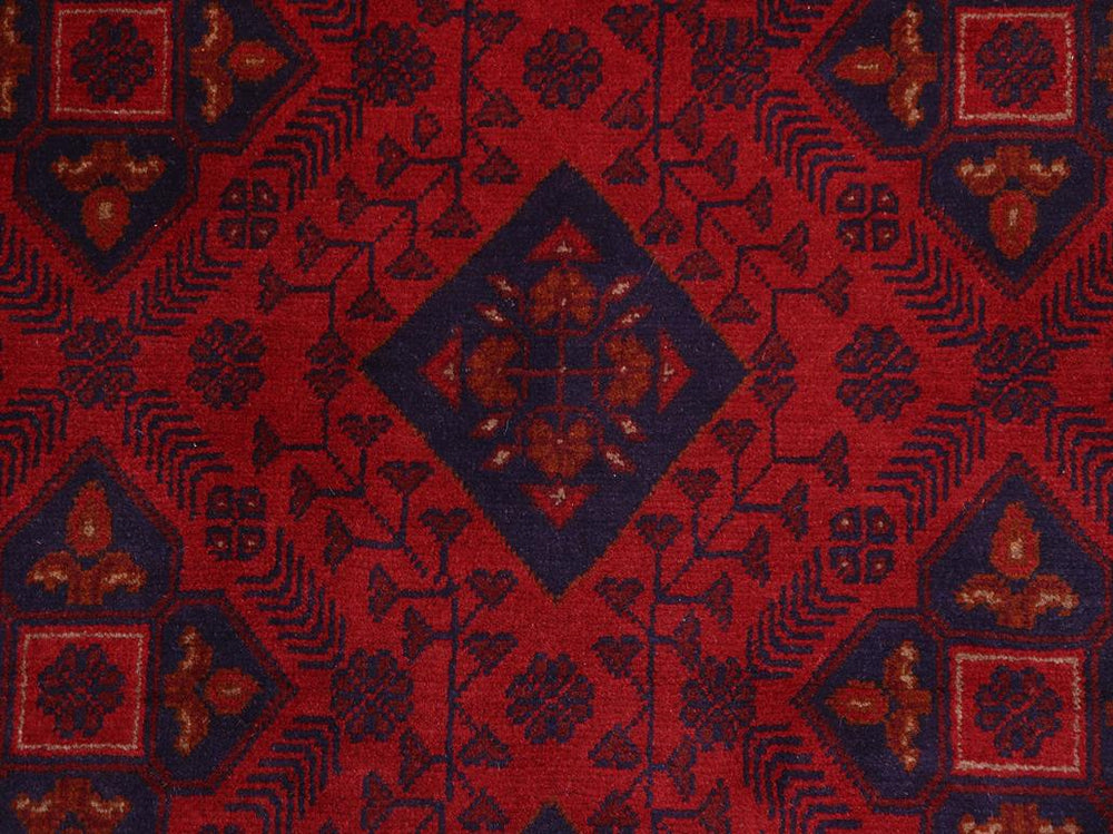 handmade Tribal Biljik Khal Mohammadi Red Blue Hand Knotted RECTANGLE 100% WOOL area rug 5x7