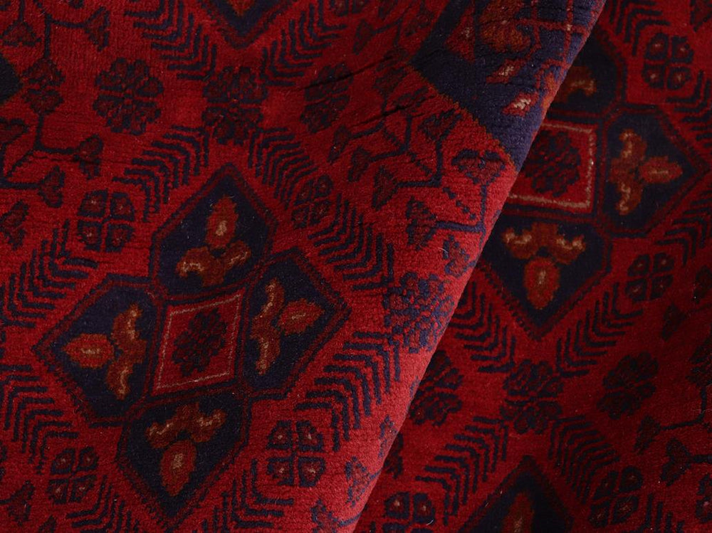 handmade Tribal Biljik Khal Mohammadi Red Blue Hand Knotted RECTANGLE 100% WOOL area rug 5x7