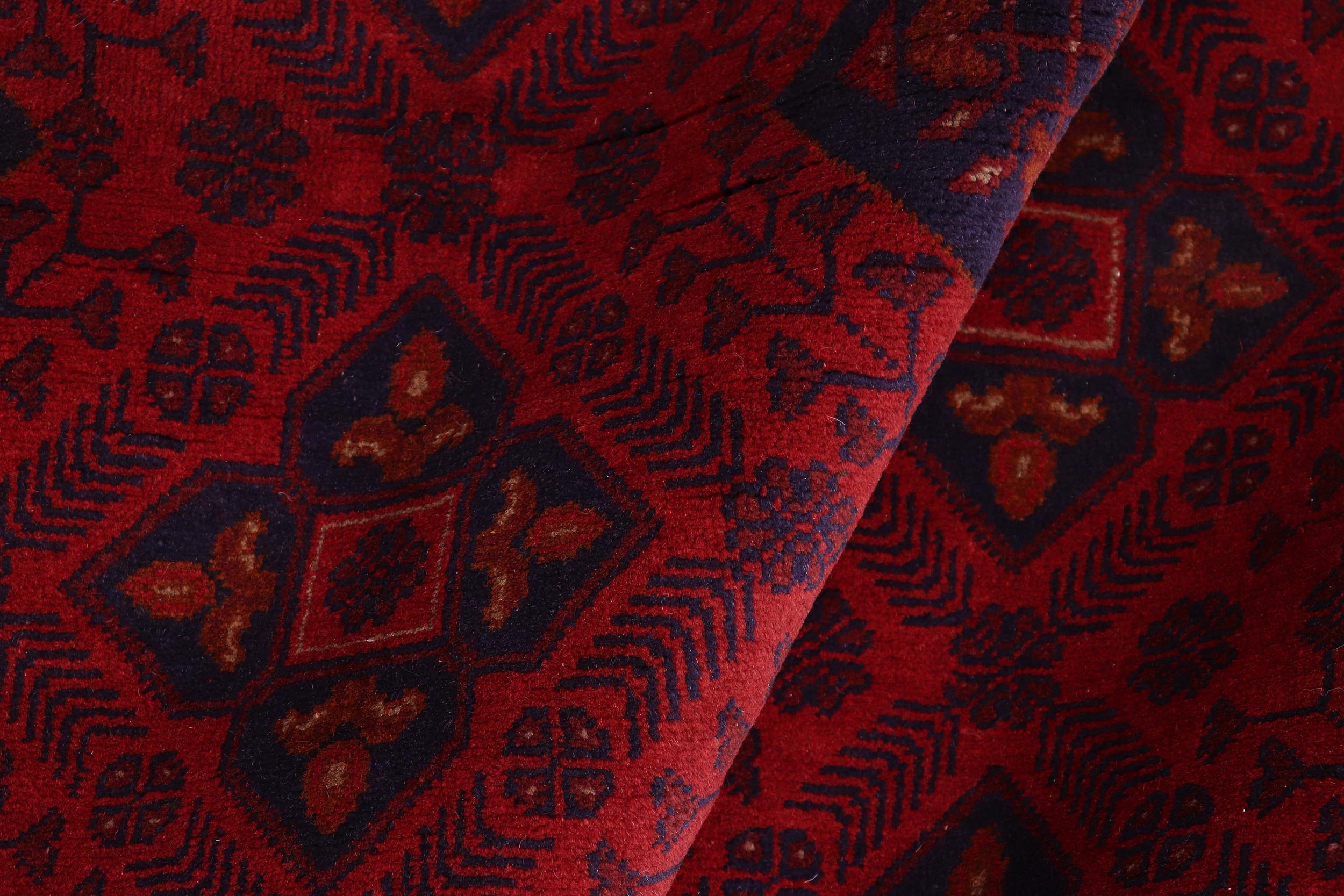 handmade Tribal Biljik Khal Mohammadi Red Blue Hand Knotted RECTANGLE 100% WOOL area rug 5x7