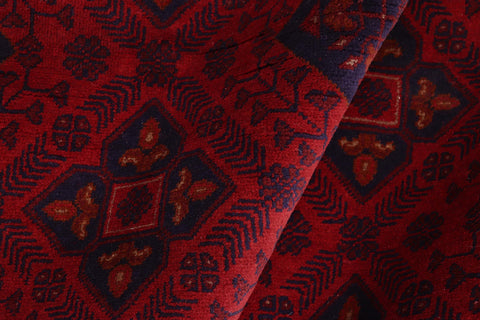 handmade Tribal Biljik Khal Mohammadi Red Blue Hand Knotted RECTANGLE 100% WOOL area rug 5x7