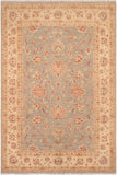 handmade Traditional Kafkaz Gray Beige Hand Knotted RECTANGLE 100% WOOL area rug 7 x 11