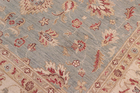 handmade Traditional Kafkaz Gray Beige Hand Knotted RECTANGLE 100% WOOL area rug 7x11
