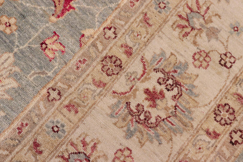 handmade Traditional Kafkaz Gray Beige Hand Knotted RECTANGLE 100% WOOL area rug 7x11