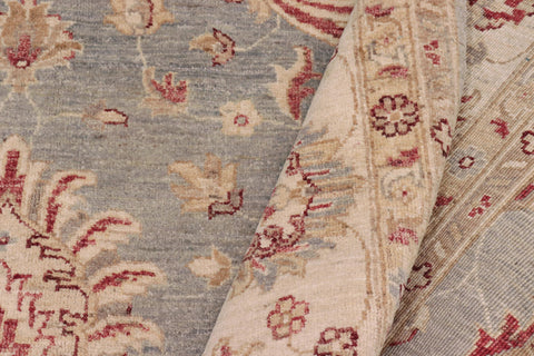 handmade Traditional Kafkaz Gray Beige Hand Knotted RECTANGLE 100% WOOL area rug 7x11