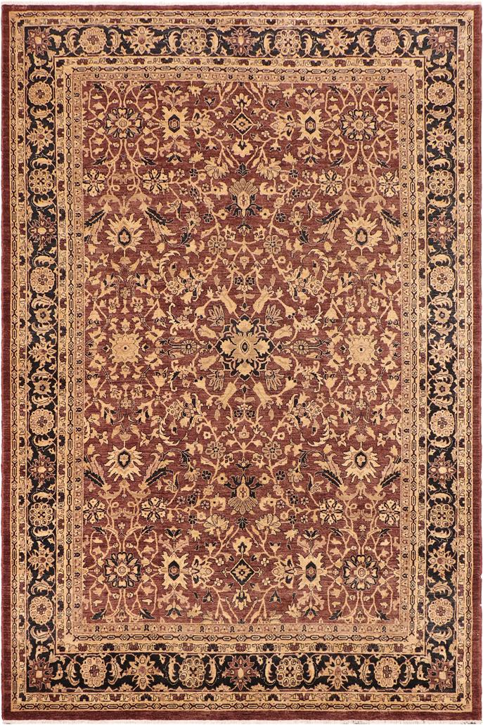 handmade Traditional Kafkaz Brown Blue Hand Knotted RECTANGLE 100% WOOL area rug 10X14