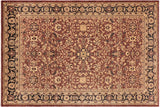 Eclectic Ziegler Kelli Brown/Blue Hand-Knotted Wool Rug - 10'2'' x 14'0''