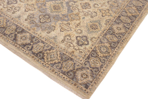 handmade Traditional Kafkaz Lt. Blue Drk. Gray Hand Knotted RECTANGLE 100% WOOL area rug 6x7