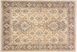 Shabby Chic Ziegler Avis Blue/Gray Hand-Knotted Wool Rug - 5'6'' x 7'0''