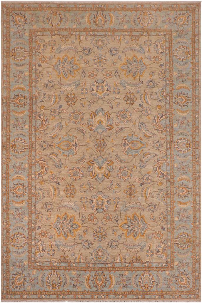 handmade Traditional Kafkaz Gray Blue Hand Knotted RECTANGLE 100% WOOL area rug 10X14