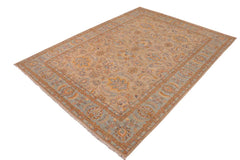 handmade Traditional Kafkaz Gray Blue Hand Knotted RECTANGLE 100% WOOL area rug 10X14