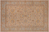 Boho Chic Ziegler Avril Gray/Blue Hand-Knotted Wool Rug - 10'2'' x 13'8''