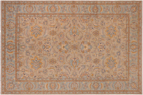 handmade Traditional Kafkaz Gray Blue Hand Knotted RECTANGLE 100% WOOL area rug 10x14