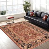 handmade Traditional Kafkaz Rust Blue Hand Knotted RECTANGLE 100% WOOL area rug 10 x 14