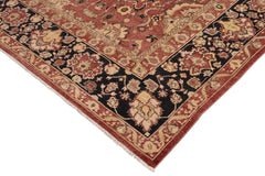 handmade Traditional Kafkaz Rust Blue Hand Knotted RECTANGLE 100% WOOL area rug 10X14